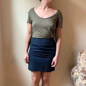 Olive green scoop neck tee